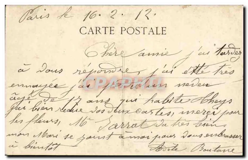 Paris — Eingang zu den Invaliden — Die Mauern — A. Boutane, Nr. 352 - Rückseite