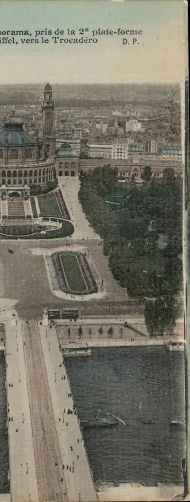 Panoramablick auf das Trocadéro — Eiffelturm — D.P. - Vorderseite