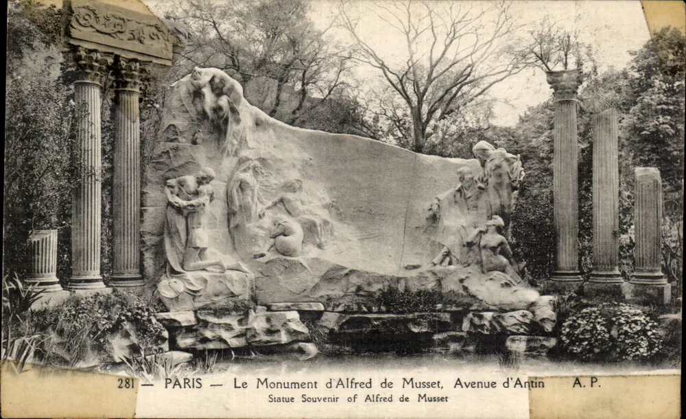 PARIS — Le Monument d'Alfred de Musset, Avenue d'Antin — A.P. n°281 - Vorderseite