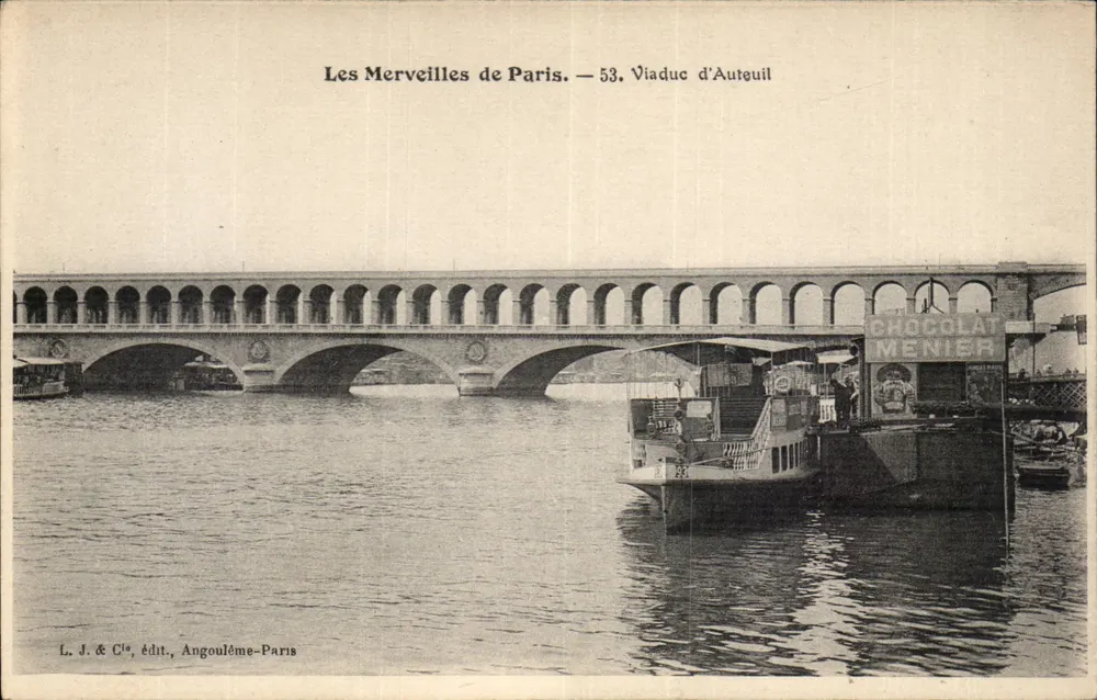 Viaduto de Auteuil — As Maravilhas de Paris — L. J. & Cie, Angoulême-Paris - Frente
