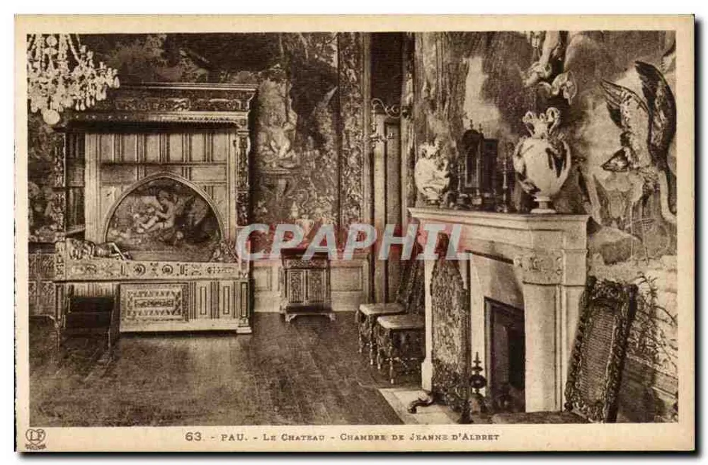 Pau - Das Schloss - Zimmer von Jeanne d'Albret - Vorderseite