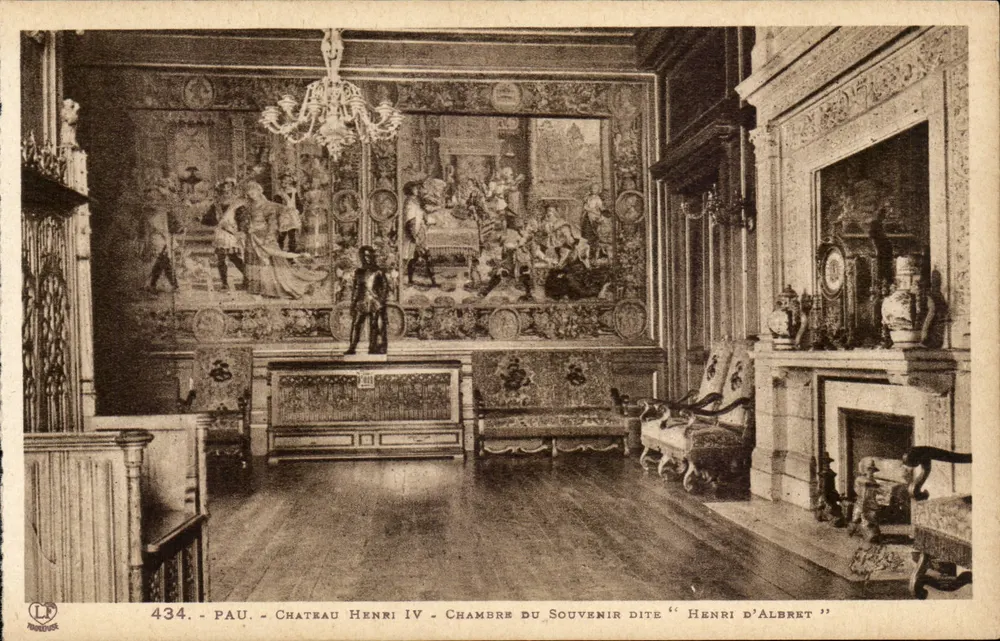 Pau - Schloss Henri IV - Zimmer des Erinnerns genannt 'Henri d'Albret' - Vorderseite