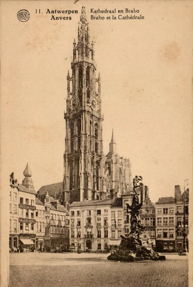 Antwerpen — Kathedrale und Brabo-Fontäne — Gibert - Vorderseite