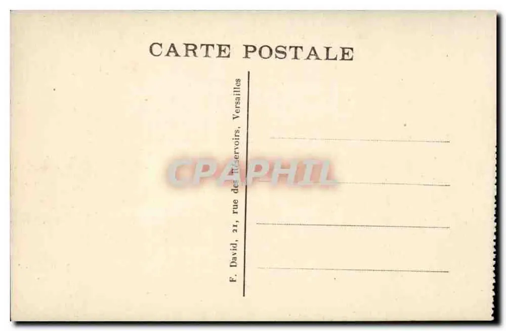 Versalhes — O Palácio — F. David, 21 rue des Réservoirs - Verso