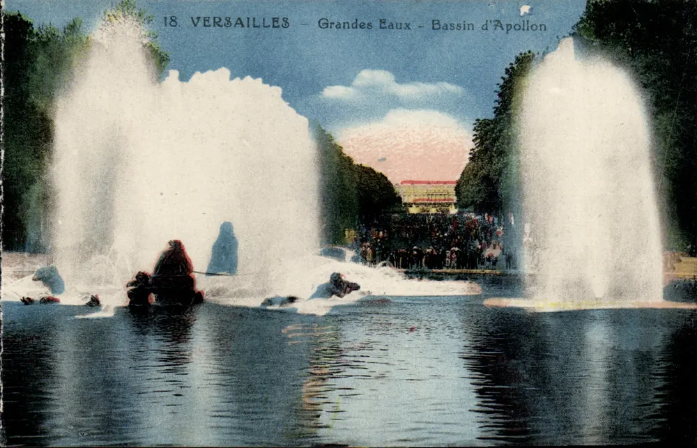 Versailles — Grandes Eaux — Bassin d'Apollon — F. David, 21, rue des Réservoirs, Versailles - Vorderseite