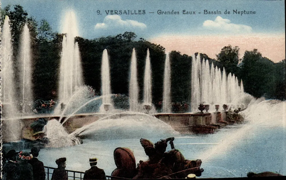 Versailles — Grandes Eaux — Bassin de Neptune — F. David, Versailles - Vorderseite