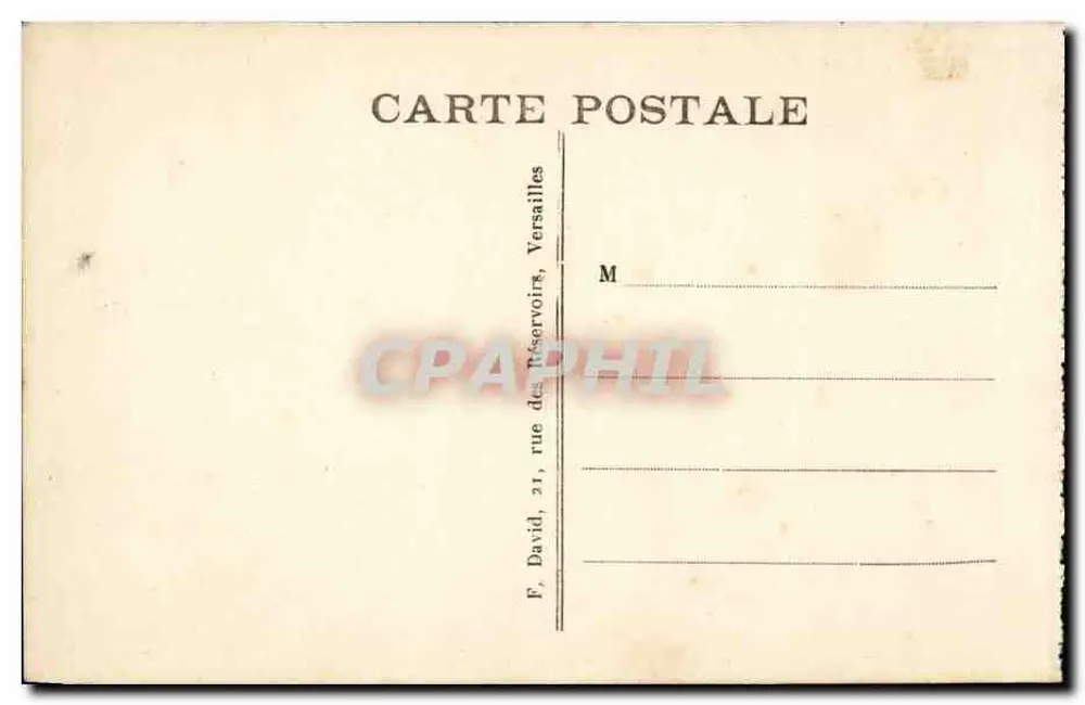 Kutsche der Hochzeit Napoleons I. — Historische Szene — F. David, 21, rue des Réservoirs, Versailles - Rückseite
