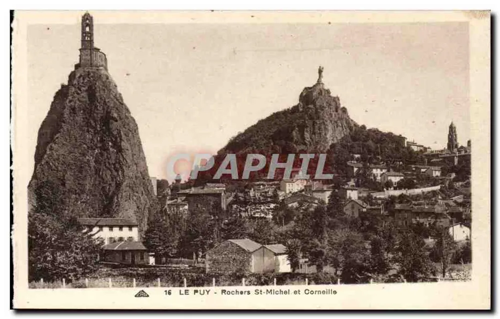 Le Puy - Felsen Saint-Michel und Cornelle - Vorderseite