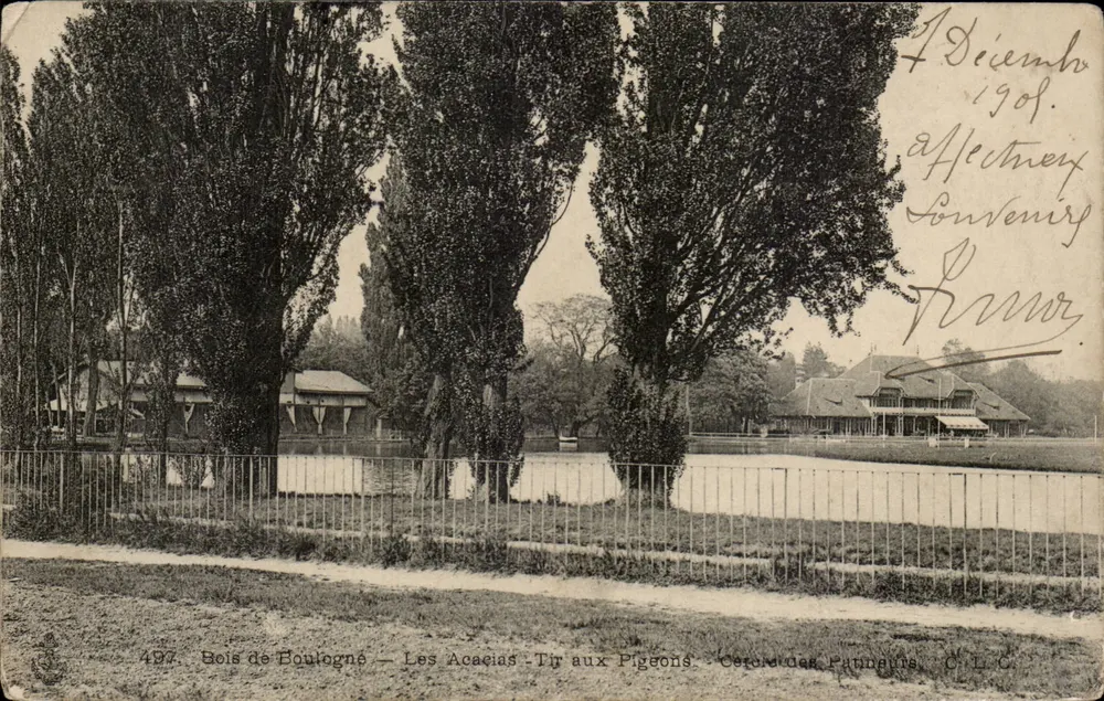 Boulogner Wald — Die Akazien — Taubenschuss — Céleste des Pardinaux, C.L.C. - Vorderseite