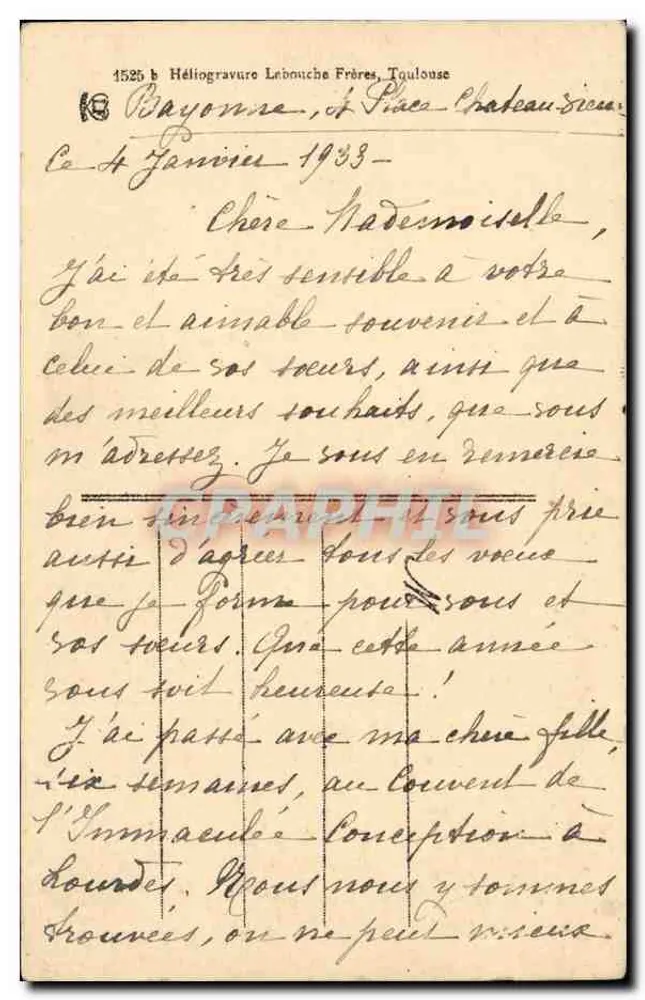 Bayonne — O Ponte São Espírito — Hélic 1 - Verso