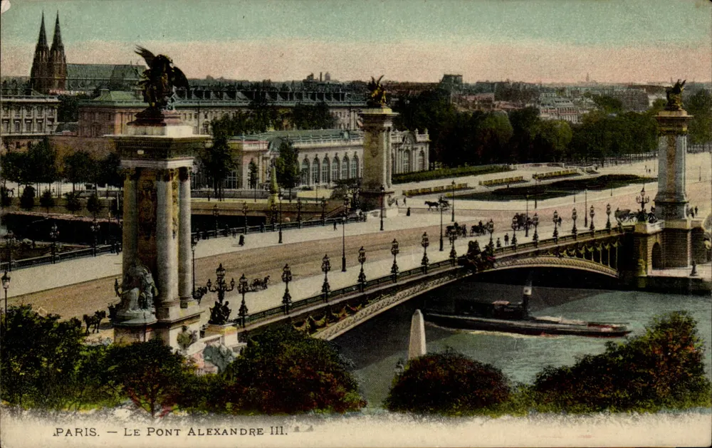 Paris — O Ponte Alexandre III — editor não identificado, número de série não visível - Frente