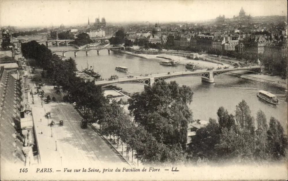 Paris — Ansicht der Seine, aufgenommen vom Pavillon de Flore — LL. — Nr. 145 - Vorderseite