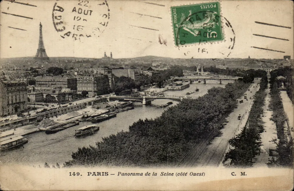 PARIS — Panorama de la Seine (côté Ouest) — C. M. — n° 149 - Vorderseite