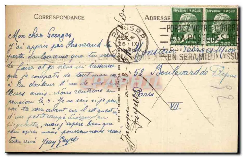 Paris - Arco do Triunfo — LL, n°8 - Verso