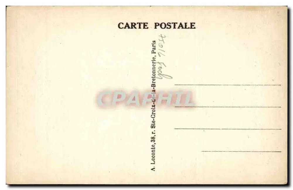 Paris — Avenue du Bois de Boulogne Ansicht von der Arc de Triomphe — A. Leconte, 38, rue de la Bretonnerie, Paris - Rückseite