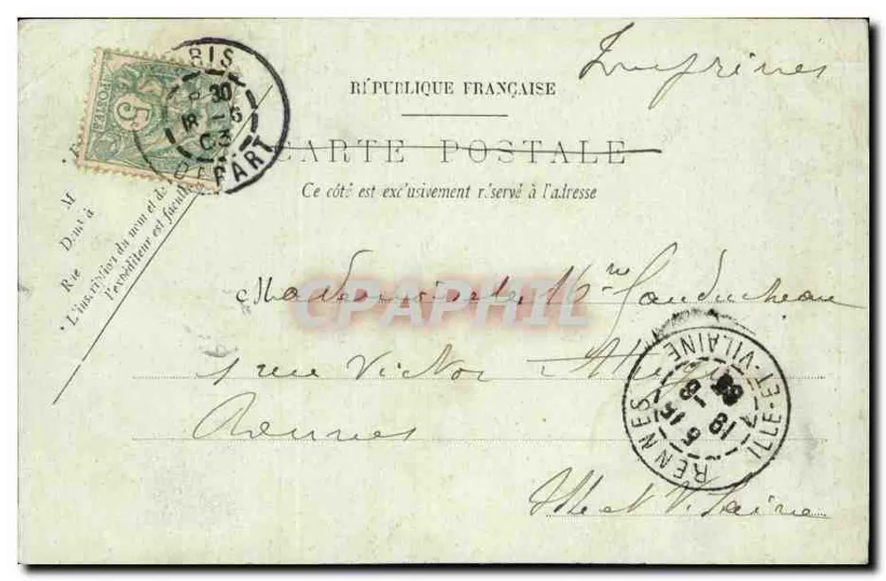 Paris — Fonte Saint-Michel — LL, n°105 - Verso