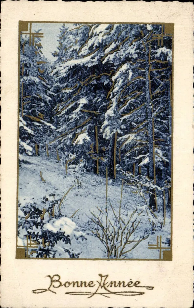 Schneefeld — Frohe Weihnachten — Anonyme Karte - Vorderseite