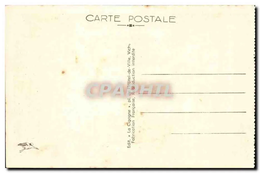 Vichy — Fonte Chomel, temperatura 43° — A Garça, n° 369 - Verso