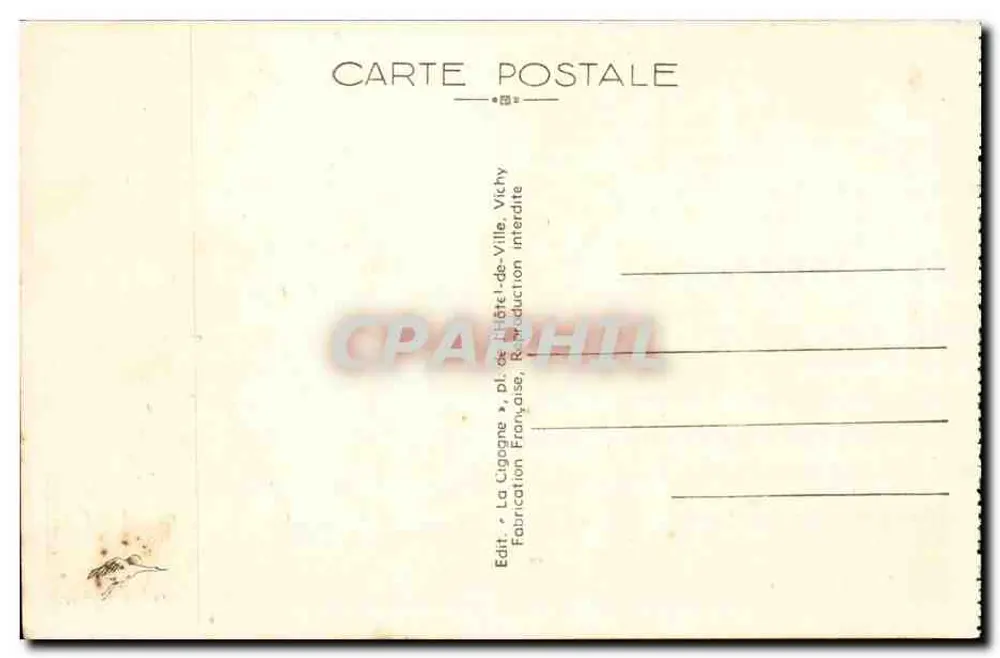 Vichy — Fonte dos Célestins — La Cigogne, n°384 - Verso