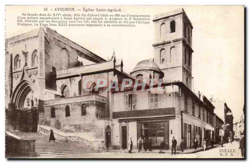 Avignon — Igreja de São Agricóla — Editor Ideal M.P.B. - Frente