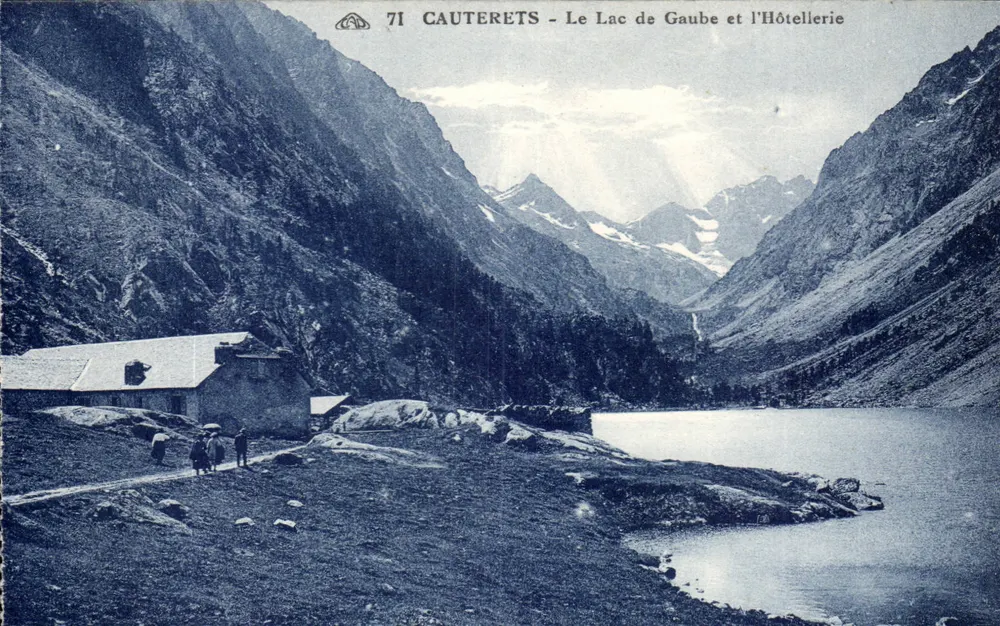 Cauterets - See Gaube und das Hotel — Verlag Alsacienne des Arts Photomécaniques, Straßburg, Nr. 71 - Vorderseite