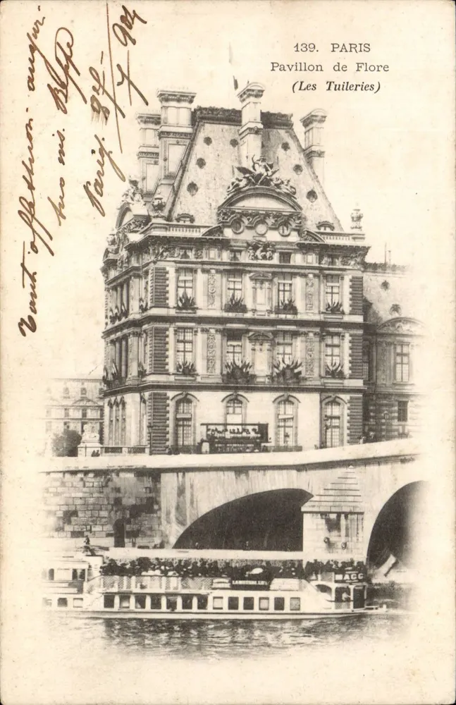 Pavillon de Flore (Les Tuileries) — Paris — editor desconhecido, n° 139 - Frente