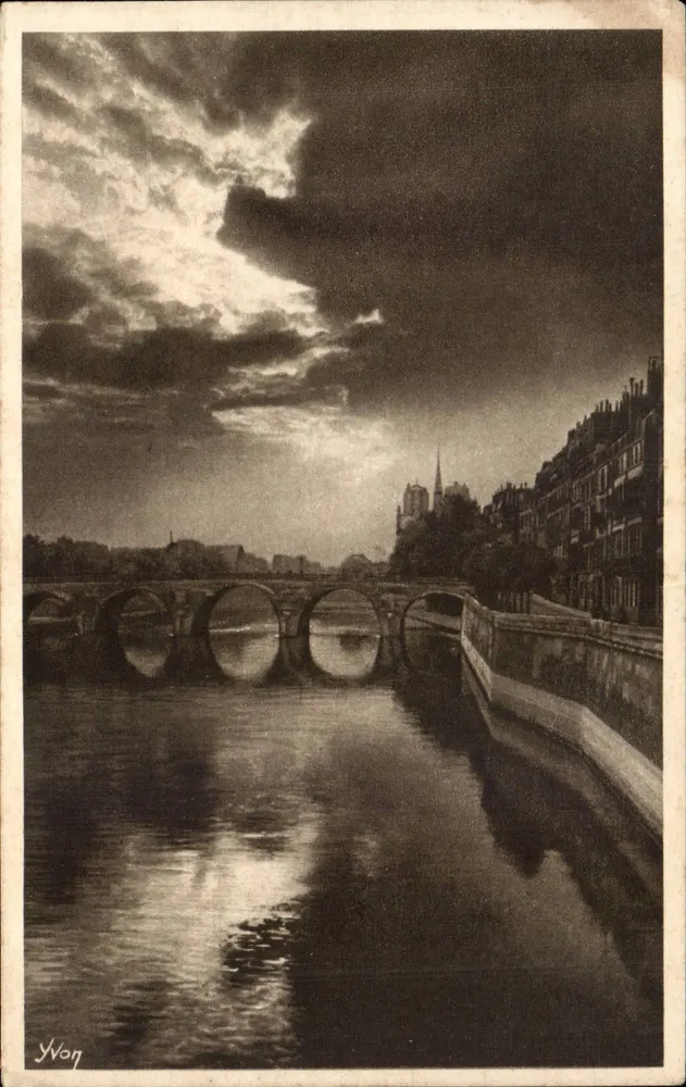Die Seine am Pont de la Tournelle — Paris Artistique, n° 34 — Yvon - Vorderseite