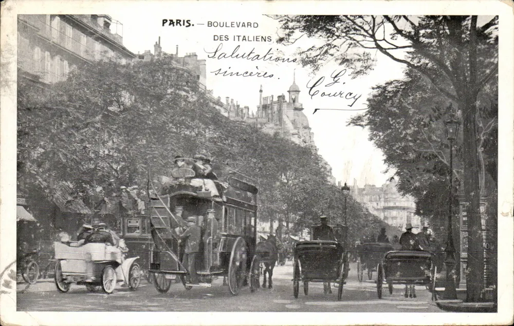 Paris — Boulevard dos Italianos — G. Courcy - Frente