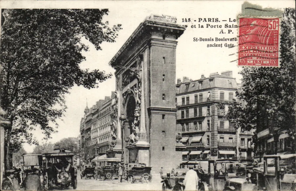 Paris — A Porta Saint-Denis — antigo portal da Exposição Colonial de Paris 1931 — A.P. n°148 - Frente