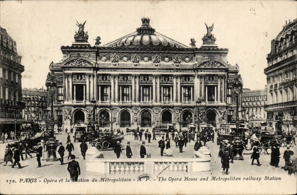 Paris - Opernhaus und U-Bahn-Station - A.P. - Vorderseite