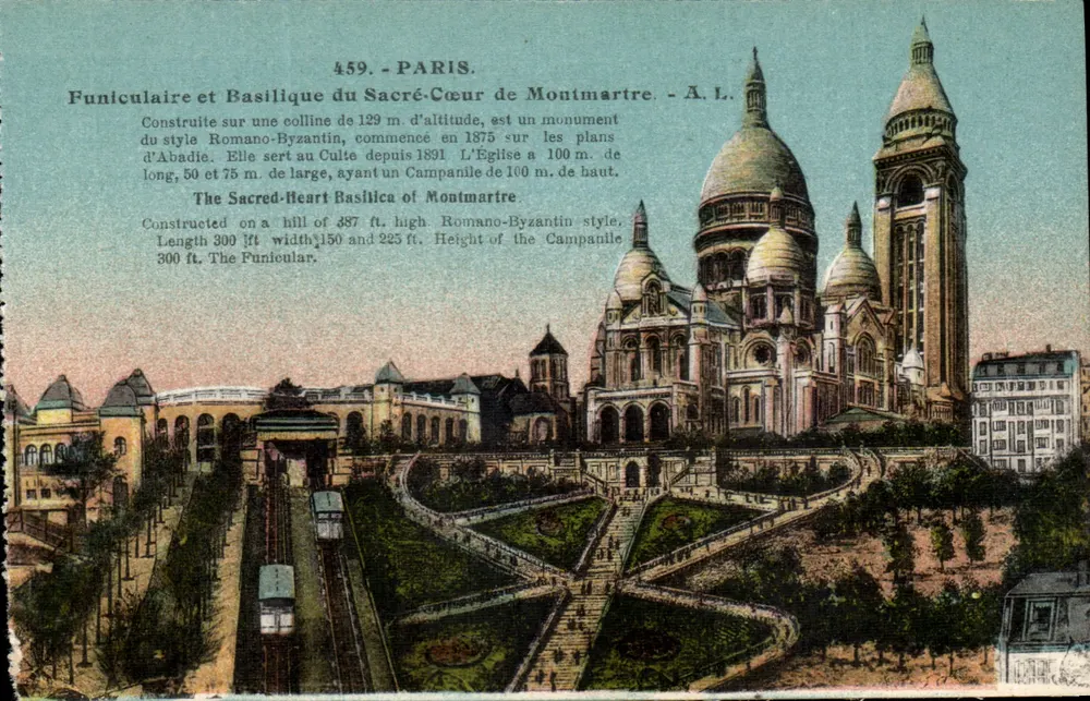 Basilika des Heiligen Herzens von Montmartre — Seilbahn — A. L. — n° 459 - Vorderseite