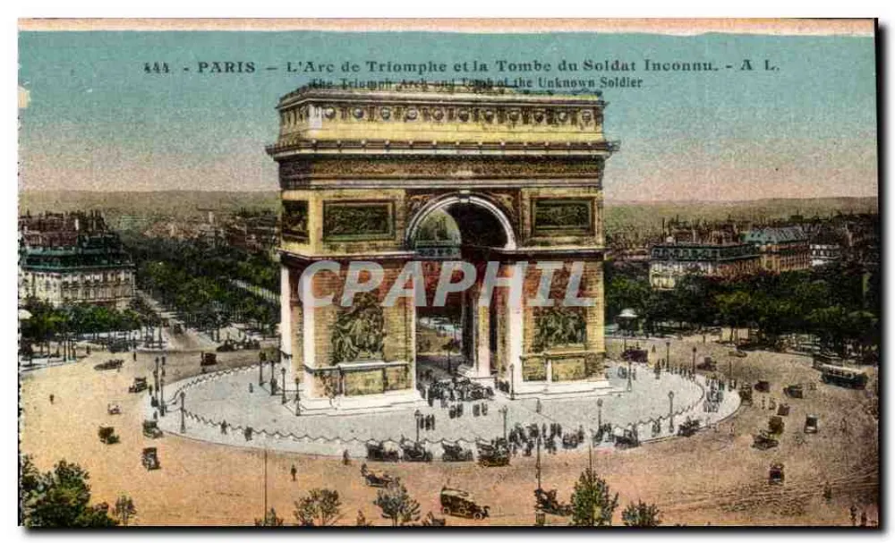 Paris — Der Triumphbogen und das Grab des Unbekannten Soldaten — A. L. - Vorderseite