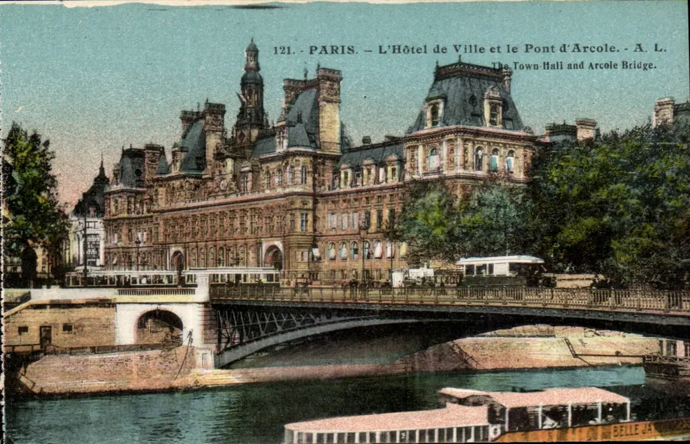 Paris — Rathaus und Pont d'Arcole — A. L. n°121 - Vorderseite