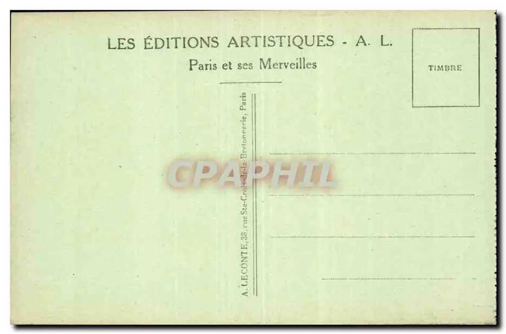 Paris — Place de la Bastille und Säule von Juli — A. L. n°127 - Rückseite