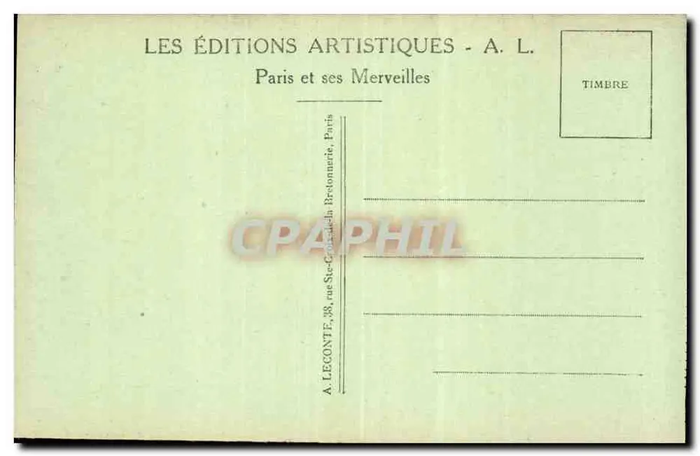 O Dômer dos Invalidos — Paris — A. L. - 65 - Verso