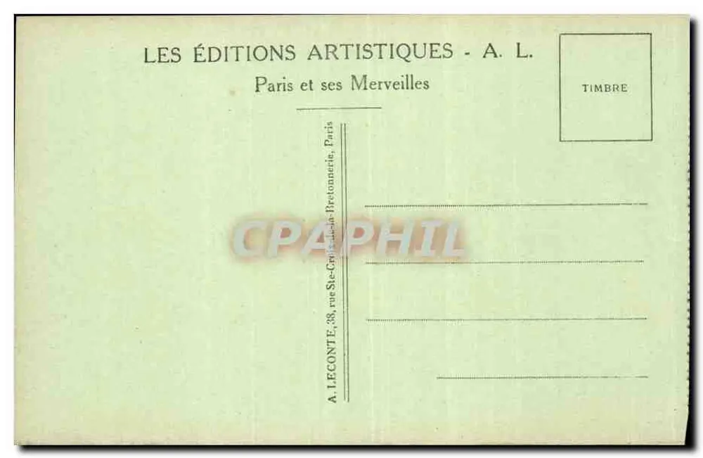 Paris — Ensemble der Place de la République und das moderne Hotel — A. L. - Rückseite