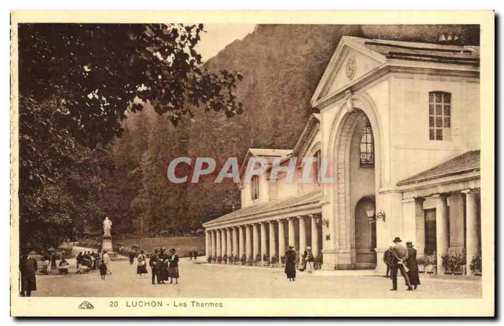 Luchon - As Termas — editor Cie Allemande des Arts Postcards — n° 20 - Frente