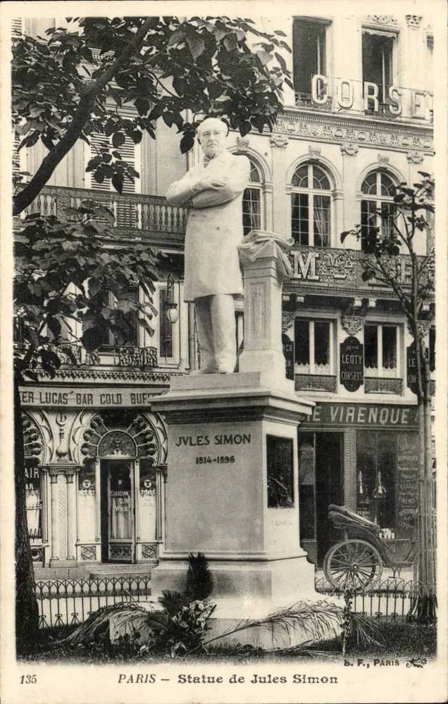 Paris — Estátua de Jules Simon — B. F., Paris, n° 135 - Frente