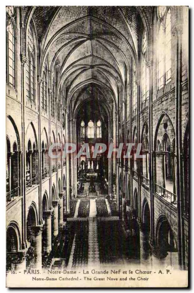 Paris - Notre-Dame - Die Große Nave und der Chor - A.P. n°16 - Vorderseite