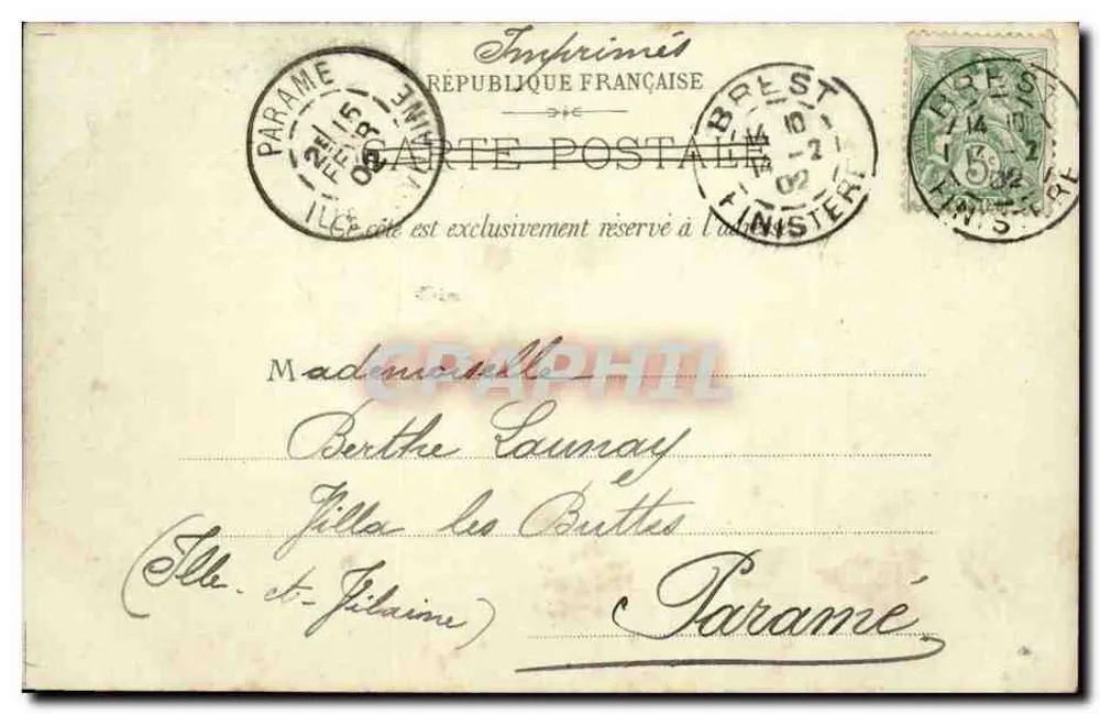 Paris — Parc Monceau. Estátua de Guy de Maupassant — Editor CHRIS, n°38 - Verso