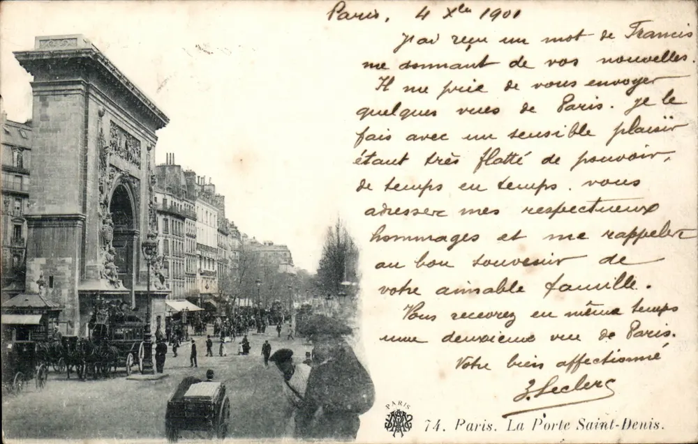 Paris — A Porta Saint-Denis — Paris, 74. A Porta Saint-Denis. - Frente