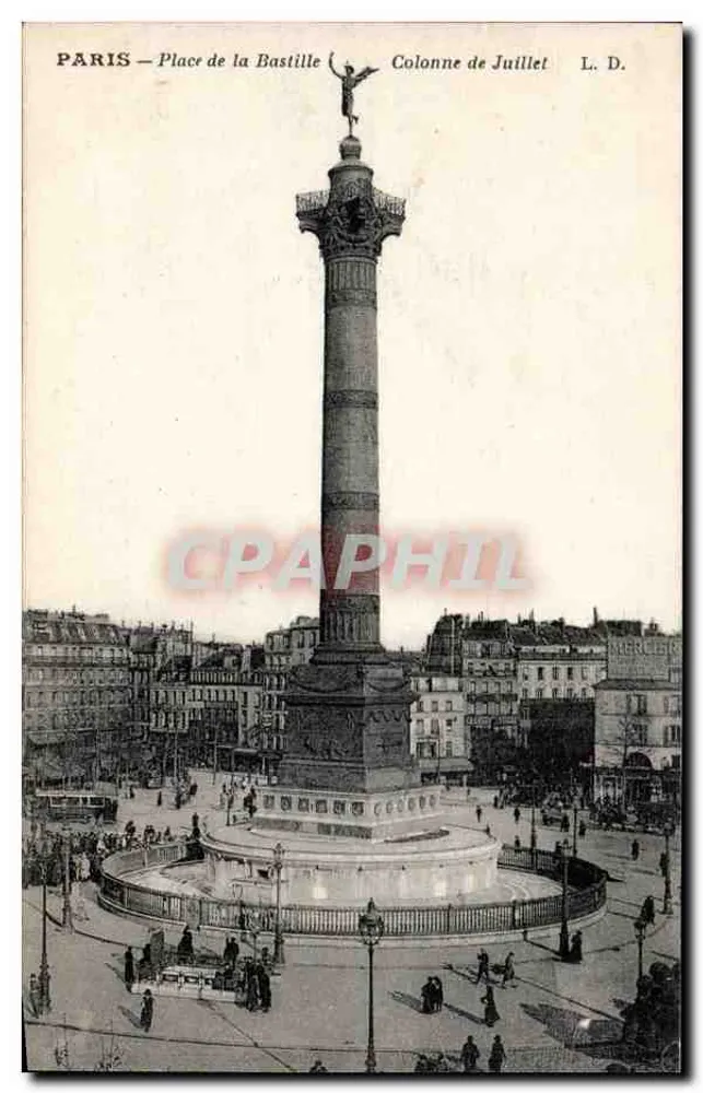 Paris — Place de la Bastille — Säulen des Juli — L. D. - Vorderseite