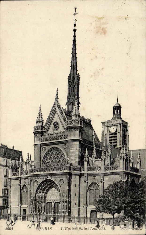 Paris — A Igreja de São Lourenço — Fot. 3004 - Frente