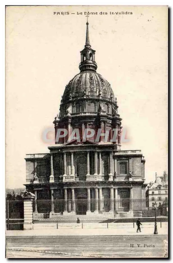 Paris — O Dôme dos Invalides — H. V. Paris - Frente