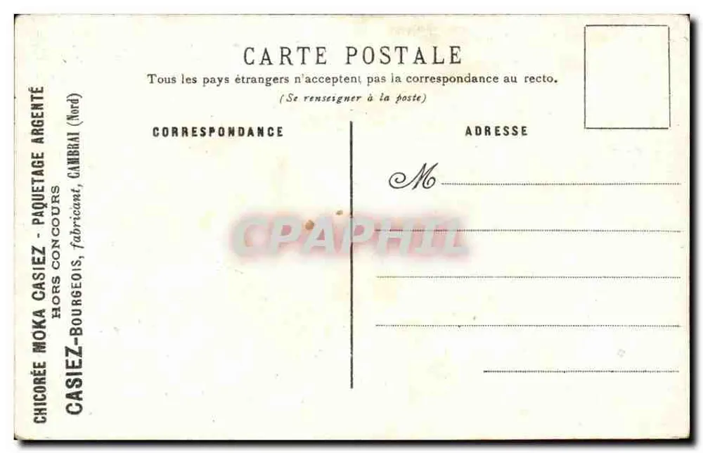 Capucines & Satyre — Schmetterling vom Typ Satyre — Verlag Casiez, Cambray - Rückseite