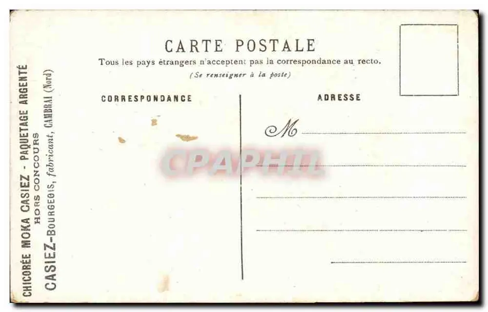 Cyclamens — ilustracja botaniczna — Casiez, Cambrai (Nord) - Rewers