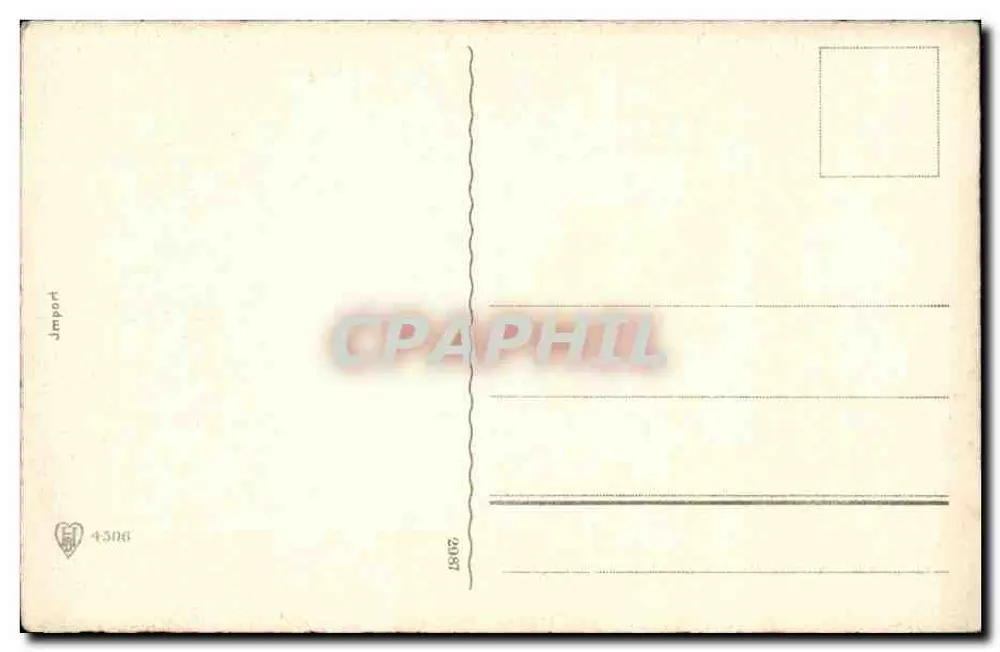 Garten mit Bank — Malerei — Import 4306 - Rückseite