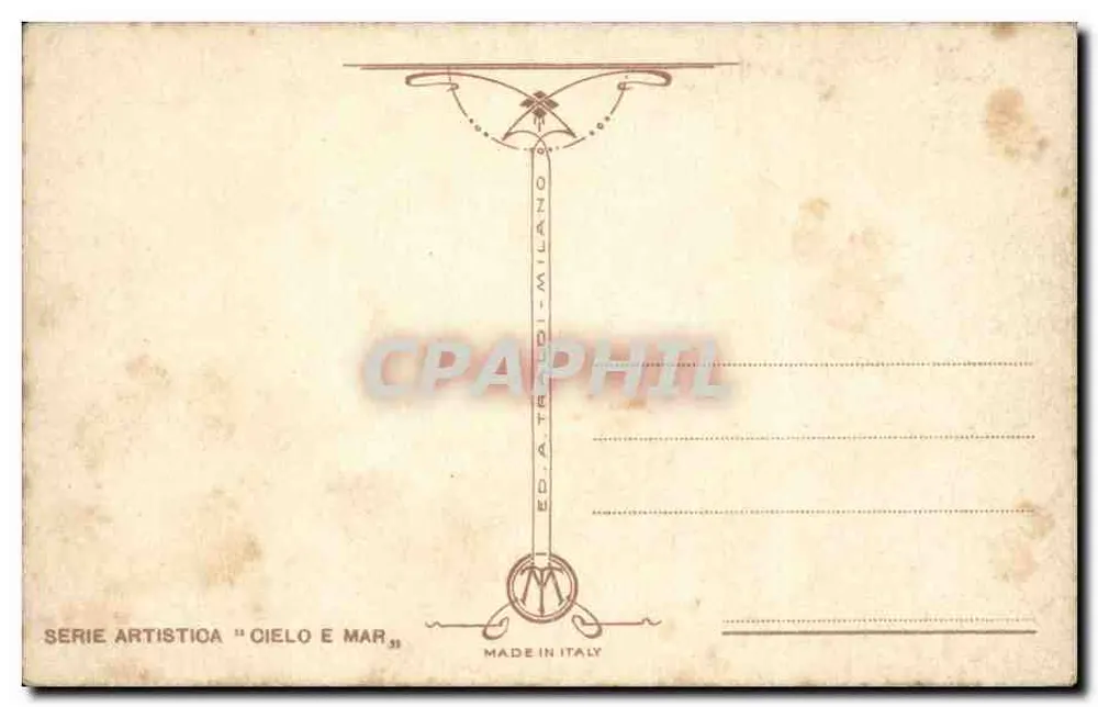 Cielo e Mar — künstlerische Serie — Verleger Milan - Rückseite
