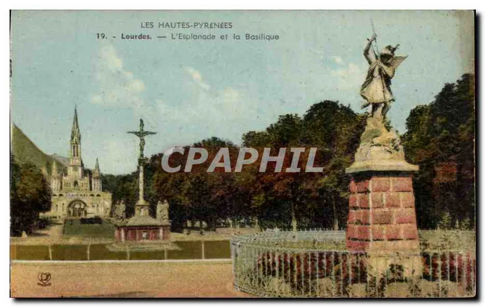 Lourdes — Plac i Bazylika — Wydawnictwo Labauche frères - Awers