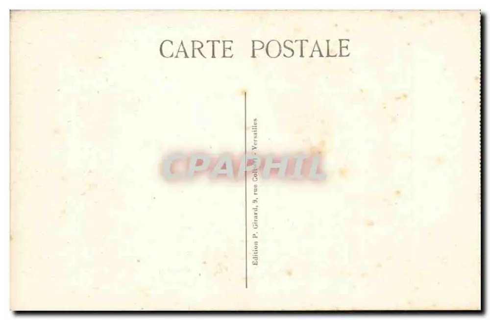 Versailles — Palácio do Grande Trianon — Edição P. Girard, 9 rue Colbert, Versailles - Verso